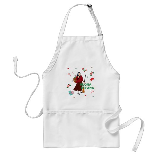 Weihnachten Hexe buona Befana Schürze (Vorne)