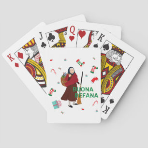 Weihnachten Hexe buona Befana Spielkarten