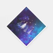 Weihnachten Himmel, Blau, Weiß, Sterne, Party Serviette (Ecke)