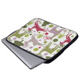 Weihnachten Hintergrund: Festsaison-Design Laptopschutzhülle (Vorne Knopf)