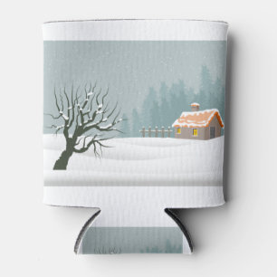 Weihnachten Hintergrund Landschaft Natur Postkarte Dosenkühler
