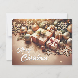 Weihnachten Hintergrund mit Schneeflocken und Gesc