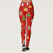 Weihnachten Hintergrundgeschenke mit Hintergrundbi Leggings (Rückseite)