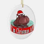 Weihnachten Hippopotamus Keramik Ornament (Rechts)