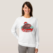 Weihnachten Hippopotamus T-Shirt (Vorne ganz)