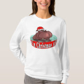 Weihnachten Hippopotamus T-Shirt (Vorderseite)