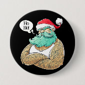 Weihnachten Hipsta Santa Claus Button (Vorderseite)