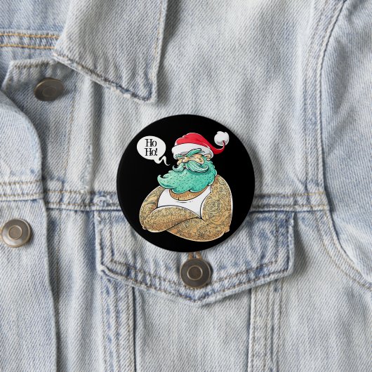 Weihnachten Hipsta Santa Claus Button (Beispiel)
