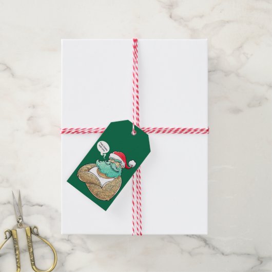 Weihnachten Hipsta Santa Claus Geschenkanhänger (Mit Garn)