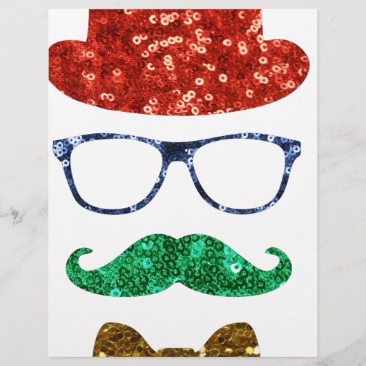 weihnachten hipster-schnurrbart briefkopf (Vorderseite)