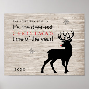 Weihnachten Hirsch den Namen Hirschzeit des Jahres Poster