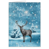 Weihnachten Hirsch Elk Winter Sparkle Urlaubskarte (Vorne)