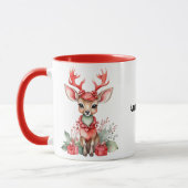 Weihnachten Hirsch mit Roter Skarbe Tasse (Links)