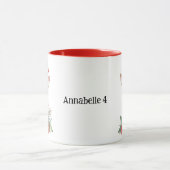 Weihnachten Hirsch mit Roter Skarbe Tasse (Zentrum)