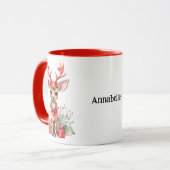 Weihnachten Hirsch mit Roter Skarbe Tasse (Vorderseite Links)