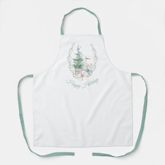 Weihnachten Hirsch und Baumgewässer Schürze (Vorderseite)