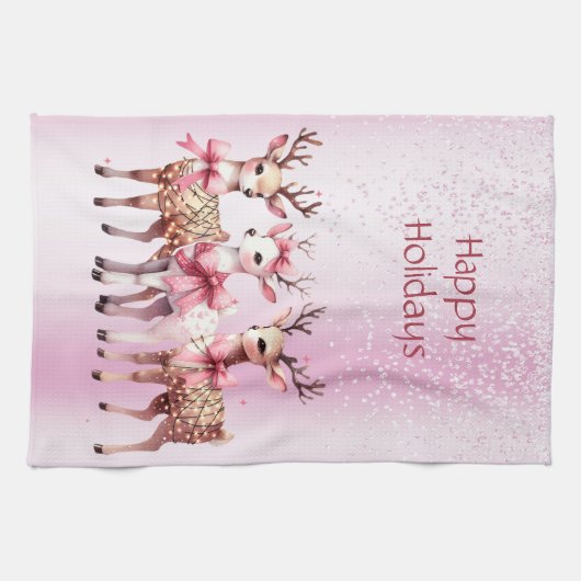 Weihnachten Hirsch Urlaub Küchentuch (Horizontal)