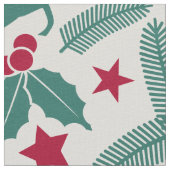 Weihnachten Hirsch Weihnachten Holly Pattern Stoff (Nahaufnahme)