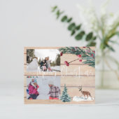 Weihnachten Hirsch Winter Multi-Foto (Stehend Vorderseite)