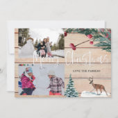 Weihnachten Hirsch Winter Multi Foto Card Einladung (Vorderseite)
