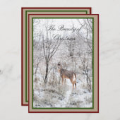 Weihnachten Hirsch Winter Szene Drehbuch Feiertage (Vorne/Hinten)