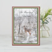 Weihnachten Hirsch Winter Szene Drehbuch Feiertage (Stehend Vorderseite)