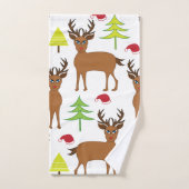 Weihnachten Hirsch Winterfest Weihnachten Badhandtuch Set (Handtuch)
