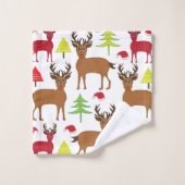 Weihnachten Hirsch Winterfest Weihnachten Badhandtuch Set (Waschlappen)