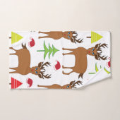Weihnachten Hirsch Winterfest Weihnachten Badhandtuch Set (Handtuch)
