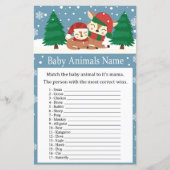 Weihnachten Hirsche Baby Tiere Name Spiel Babydusc (Vorderseite)