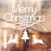 Weihnachten, Hirsche und Baum Fensteraufkleber (Blatt 2)