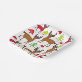 Weihnachten Hirschfest Winterurlaub Pappteller (Gewinkelt)