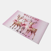 Weihnachten Hirschurlaub Doormat Fußmatte (Schrägansicht)