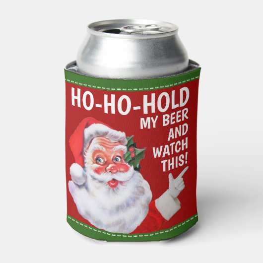 Weihnachten | Ho-Ho-Halten Sie mein Bier und beoba Dosenkühler (Kanne Vorderseite)
