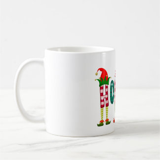 Weihnachten HO HO HO elf, Weihnachtselfen Geschenk Kaffeetasse