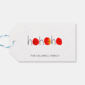 Weihnachten Ho Ho Ho Handgemalte Nase Geschenkanhänger (Rückseite Horizontal)