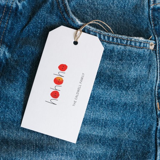 Weihnachten Ho Ho Ho Handgemalte Nase Geschenkanhänger