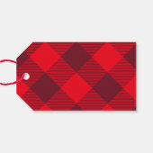 Weihnachten Ho Ho Ho Ho! Santa Red Buffalo Kariert Geschenkanhänger (Rückseite Horizontal)