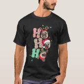 Weihnachten Ho Ho Ho Mops Hund für Hunde Weihnacht T-Shirt (Vorderseite)