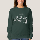 Weihnachten Ho Ho Ho! Typografie des modernen Weih Sweatshirt (Vorderseite)