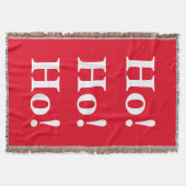 Weihnachten Ho! Ho! Ho! Wurfs-Decke Decke (Vorderseite)