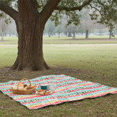 Weihnachten! HO! HO! Rot-Grün- und Goldstreifen Fleecedecke