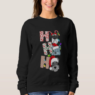 Weihnachten Ho Ho Schnauzer Hund für Hunde Xmas Sweatshirt