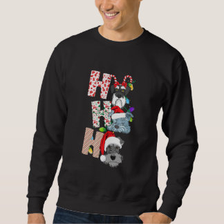 Weihnachten Ho Ho Schnauzer Hund für Hunde Xmas Sweatshirt