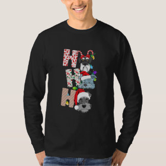 Weihnachten Ho Ho Schnauzer Hund für Hunde Xmas T-Shirt
