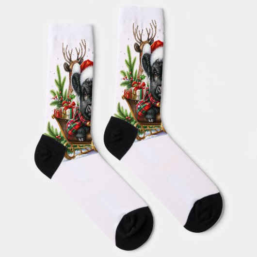 Weihnachten, Hochland, Kuh, Socken (Rechts)