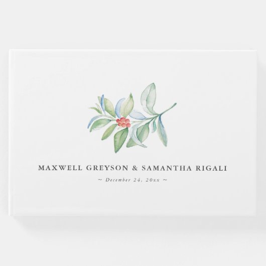 Weihnachten Hochzeit Gästebuch Botanisch (Vorderseite)