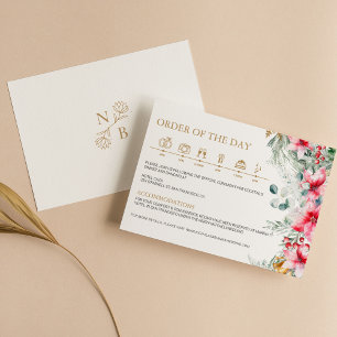 Weihnachten Hochzeit im Grünen von Aquarellfarben  Begleitkarte