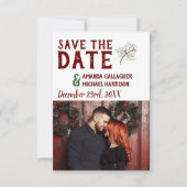 Weihnachten Hochzeit Minimalistisch Mod Winter Pin Save The Date (Vorderseite)