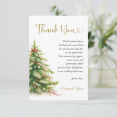Weihnachten Hochzeit Moderne Elegante Dankeschön K Dankeskarte (Stehend Vorderseite)
